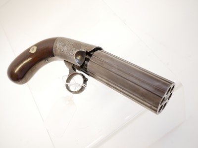 Lot 245 - Percussion pepperbox revolver