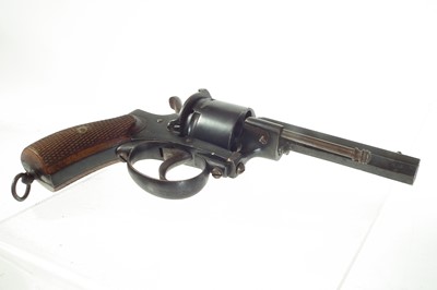 Lot 254 - Belgian 9mm pinfire revolver