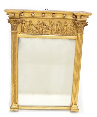 Lot 224 - Early 19th-century gesso pier-glass or overmantel mirror