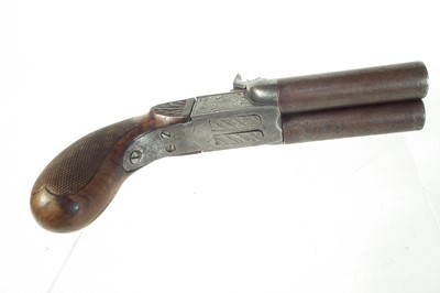 Lot 238 - Percussion double barrel pocket pistol