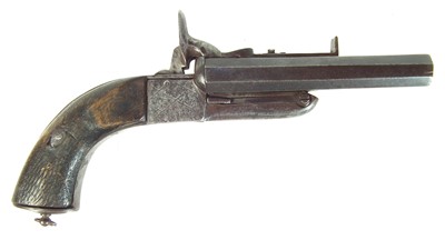 Lot 209 - Double barrel pinfire pistol