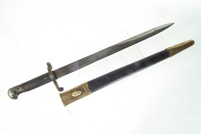 Lot 109 - Martini Henry pattern 1860 yataghan sword bayonet