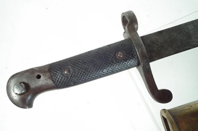 Lot 109 - Martini Henry pattern 1860 yataghan sword bayonet