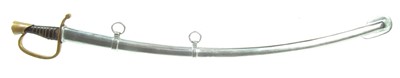 Lot 32 - Reproduction artillery officers pattern sword in the style of a US 1860 example, with scabbard.