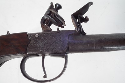 Lot 225 - Flintlock pocket pistol with bayonet by Smith