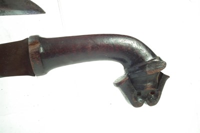Lot 49 - Indonesian Klewang and a hunting knife.