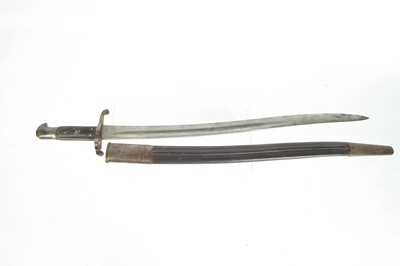 Lot 248 - Martini Henry 1860 pattern Yataghan sword bayonet
