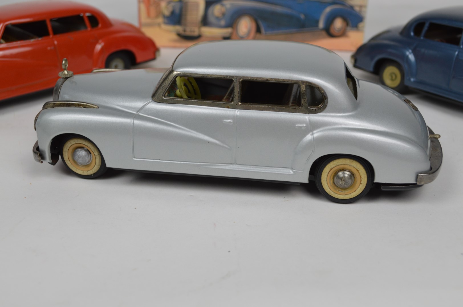 Lot 71 - Three JNF Mercedes Benz 300 tinplate cars