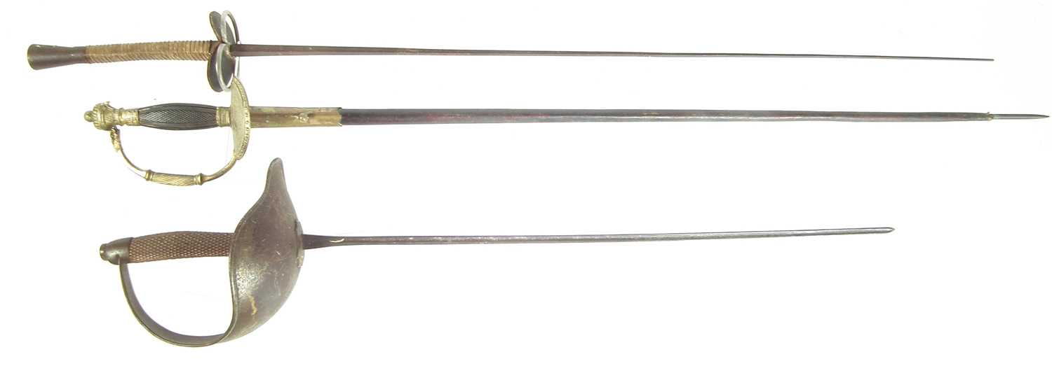 Lot 18 - Victorian court sword and two others.
