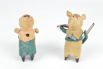 Lot 113 - Two 1930s Schuco Disney's The Three Little Pigs clockwork toys