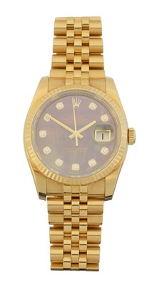 Lot 189 - An 18ct gold Rolex Oyster Perpetual Datejust wristwatch