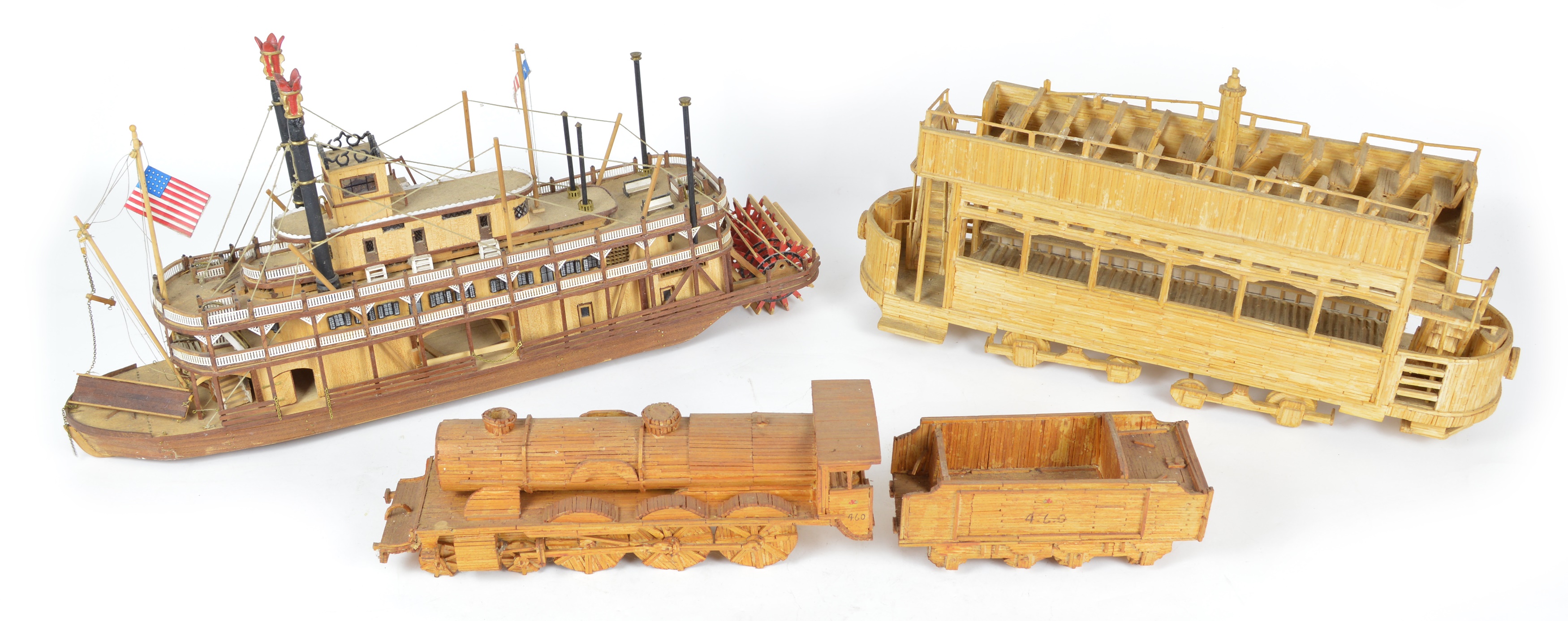 Lot 75 Three Matchstick Models