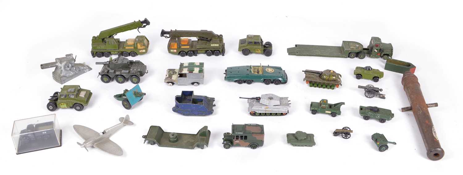Lot 101 - Military Themed Diecast Vehicles and Toys