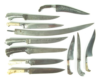 Lot 73 - Collection of eleven Persian knives