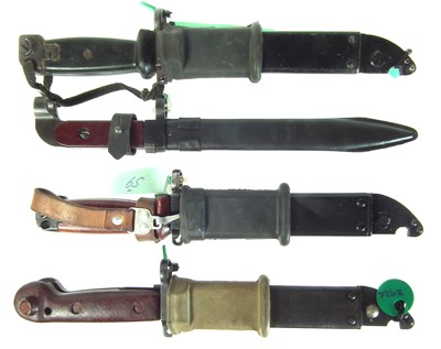 Lot 54 - Four variations of AK-47 / AKM bayonet