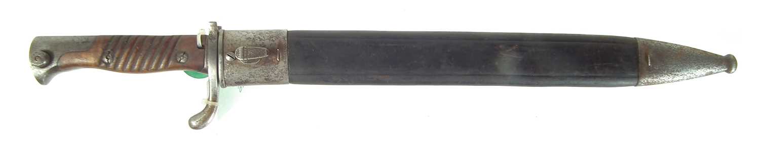 Lot 66 - German S.98/05 saw back bayonet and scabbard