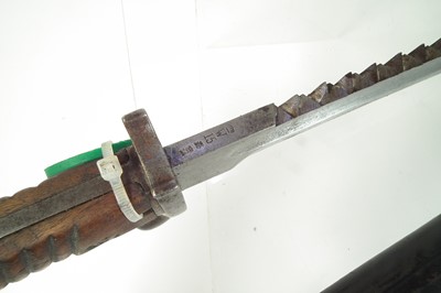Lot 66 - German S.98/05 saw back bayonet and scabbard