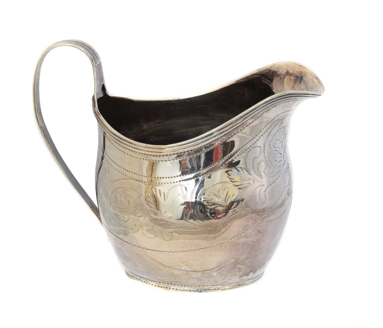 Lot 153 - A George III silver milk jug