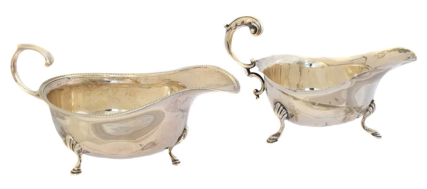 Lot 154 - Two silver sauce boats