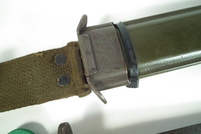 Lot 63 - US bayonet and fighting knife and scabbard