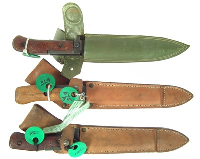 Lot 105 - Three Czech Vz58 bayonets and scabbards