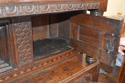 Lot 322 - 17th-century oak court cupboard
