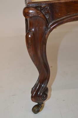 Lot 382 - Victorian stool with rosewood frame