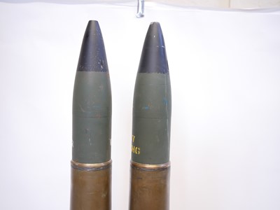 Lot 130 - Two inert  76.2mm x 636 x 114 shells
