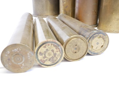 Lot 344 - Nineteen artillery shell cases