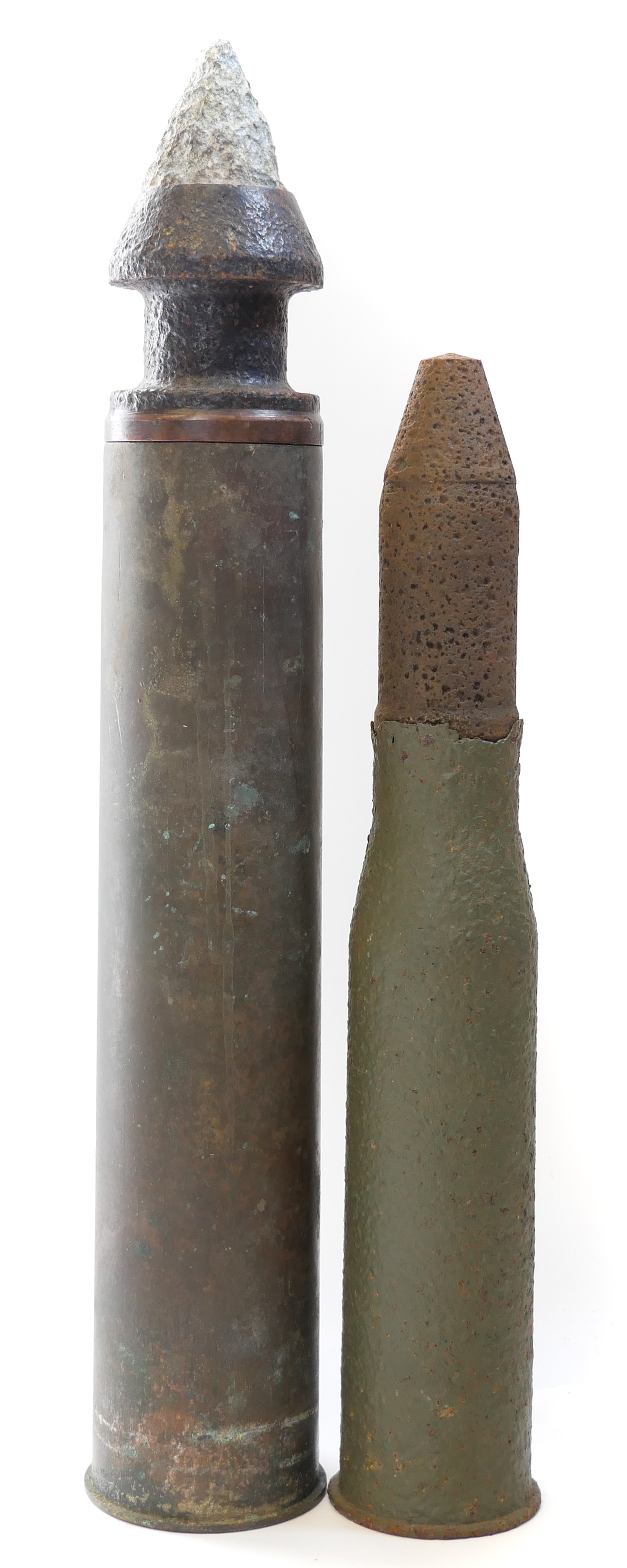 Tank Round Types Lot 145 - Two inert WWII tank rounds