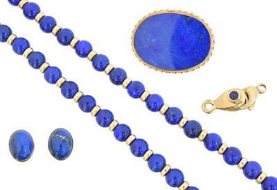 Lot 159 - A selection of lapis lazuli jewellery
