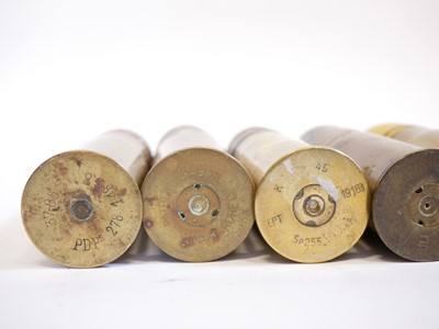 Lot 137 - Five inert WWI 37mm shells and one case