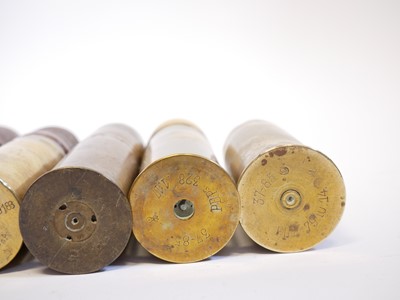 Lot 137 - Five inert WWI 37mm shells and one case