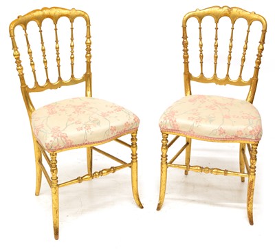 Lot 368 - A pair of 19th century Belgian single chairs