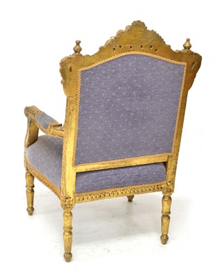 Lot 371 - Late 19th-century French salon chair
