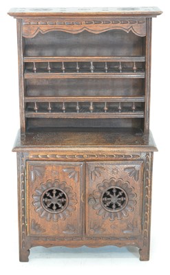 Lot 352 - Early 20th-century hardwood miniature dresser