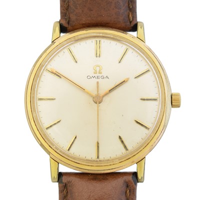 Lot 182 - An Omega gold plated watch
