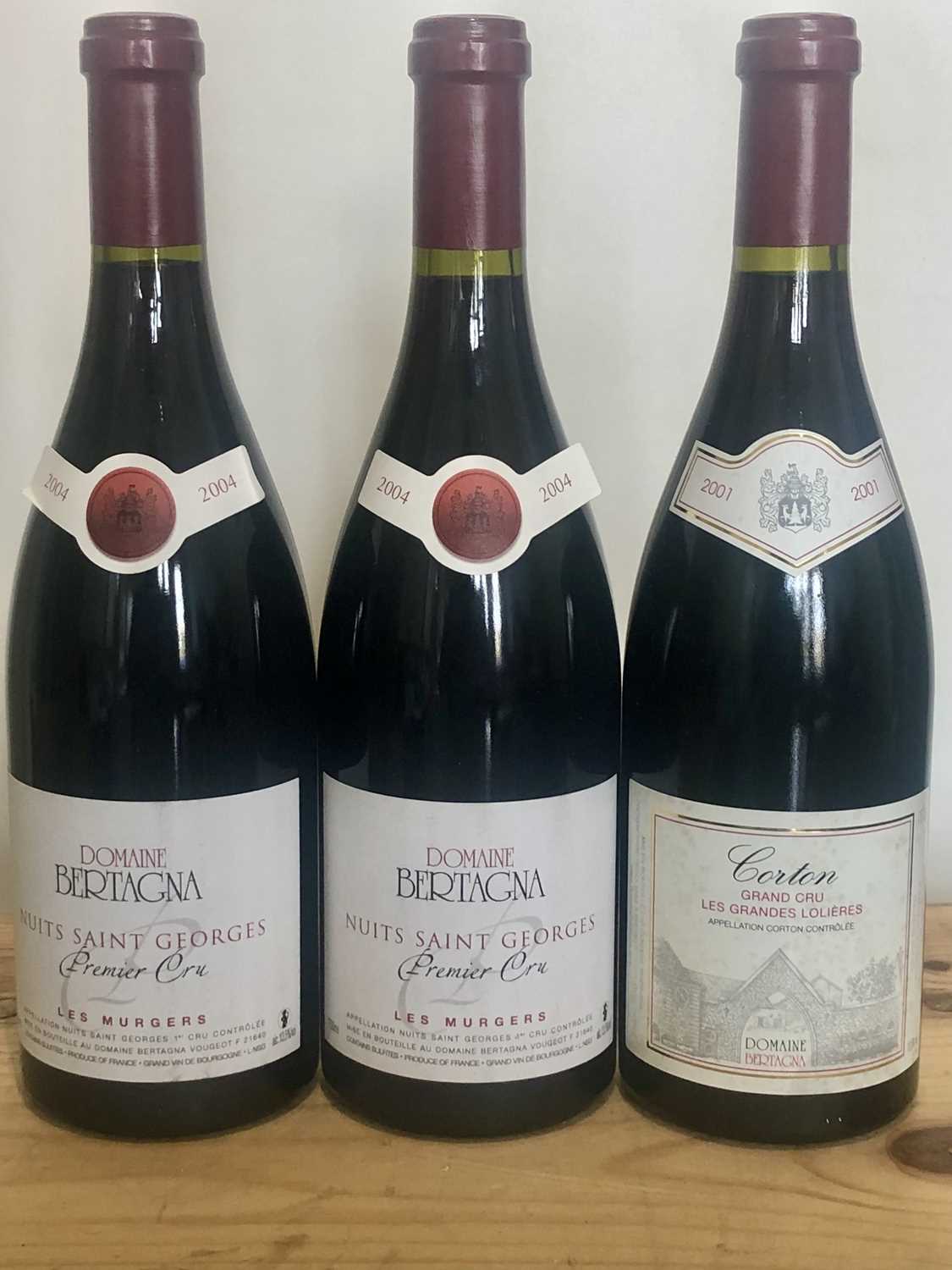 Lot 44 - 3 bottles mixed lot fine mature classic red burgundy from Domaine Bertagna