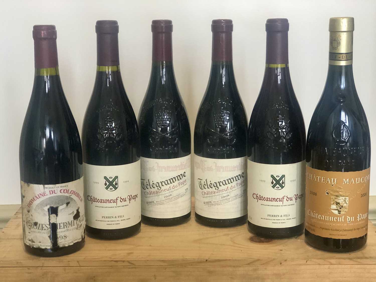 Lot 56 - 6 Bottles Mixed Lot Fine Chateauneuf du Pape and Crozes Hermitage