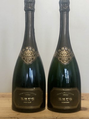 Lot 66 - 2 bottles Champagne Krug Vintage 1982