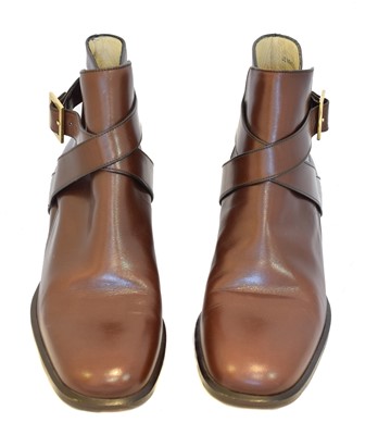 Lot 151 - A pair of leather ankle boots by Bally