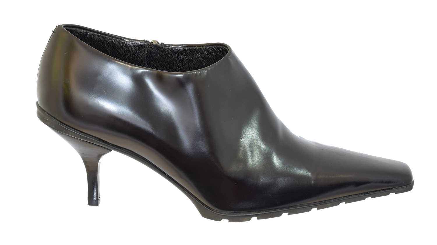 Lot 28 - A pair of heeled ankle boots by Prada