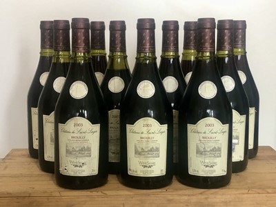 Lot 48 - 12 Bottles Brouilly Chateau de St Lager 2003