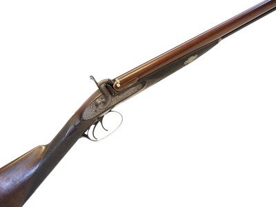 Lot 331 - Percussion double 14 bore Shotgun by Weekes and Son Dublin