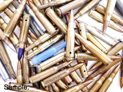 Lot 191 - One hundred and sixty two inert 7.62 rounds.