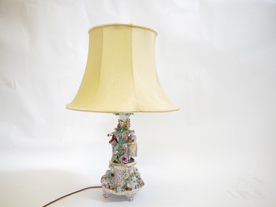 Lot 237 - Carl Thieme table centre converted to a lamp