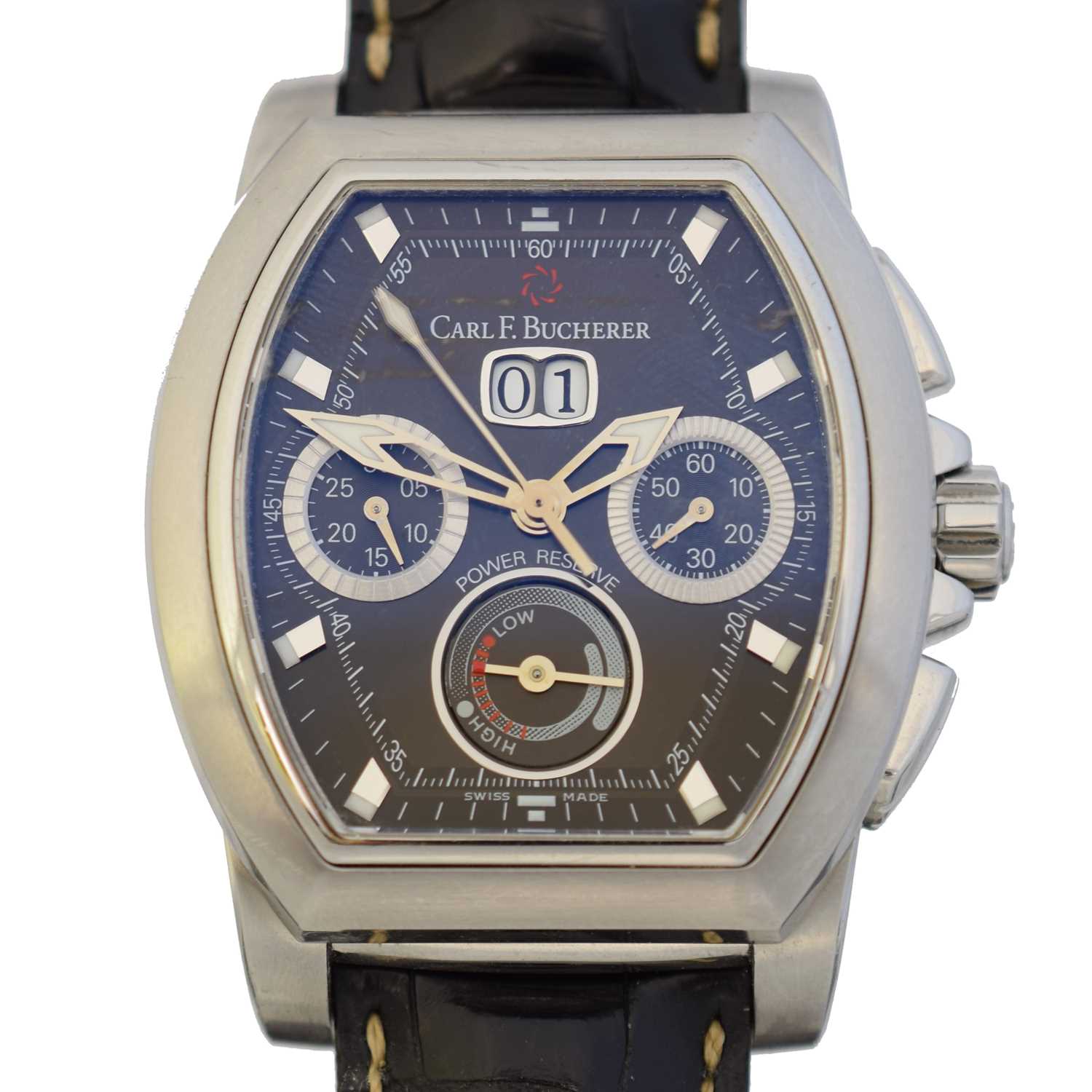 Lot 165 - A stainless steel Carl F. Bucherer Patravi wristwatch