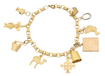 Lot 23 - A charm bracelet