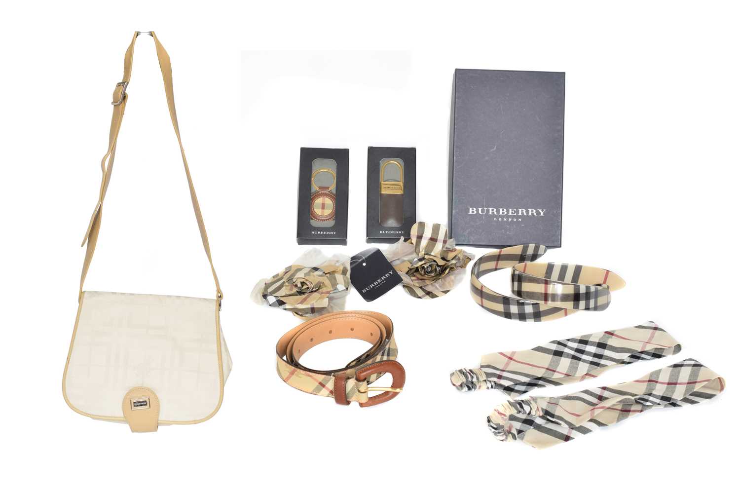 Lot 54 - A Burberry bag and selection of accessories