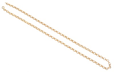 Lot 34 - A 9ct gold belcher link chain